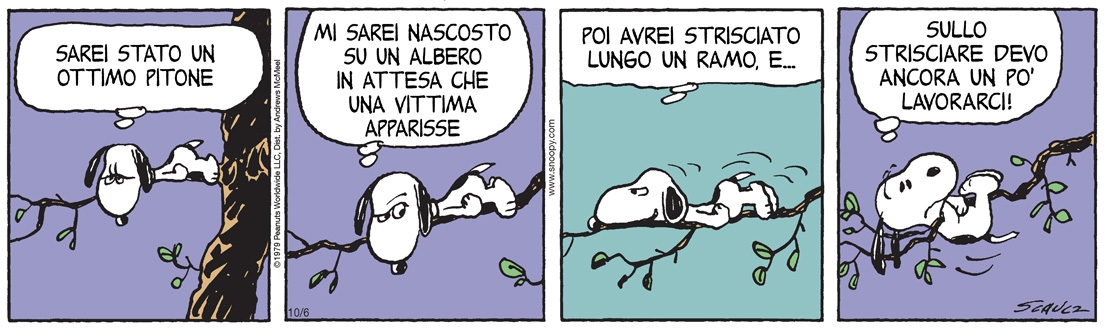 peanuts 2026 ottobre 06 da Ilpost.it peanuts 2026 ottobre 06