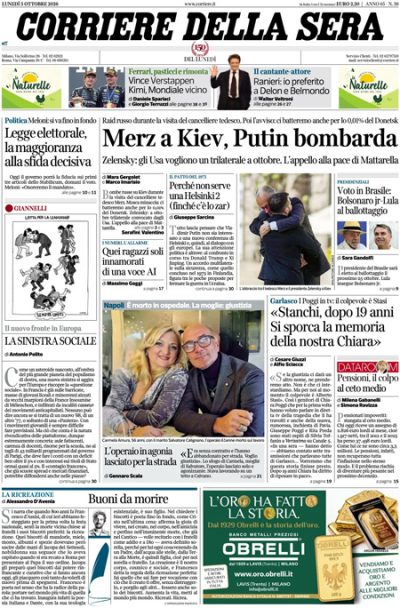 le prime pagine di oggi da Ilpost.it le prime pagine di oggi