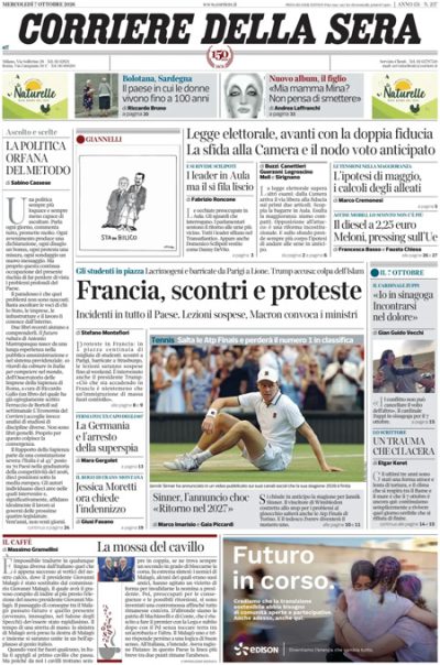 le prime pagine di oggi da Ilpost.it le prime pagine di oggi