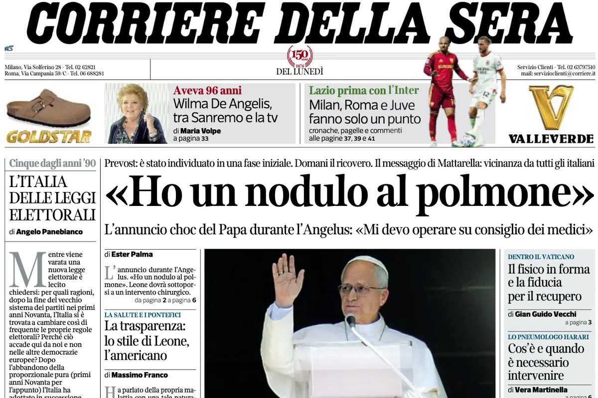 Le prime pagine di oggi