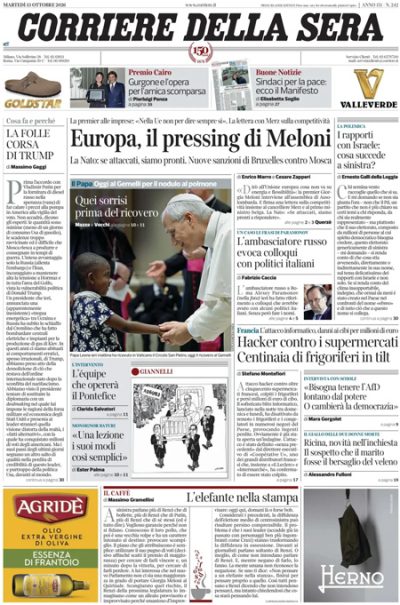 le prime pagine di oggi da Ilpost.it le prime pagine di oggi