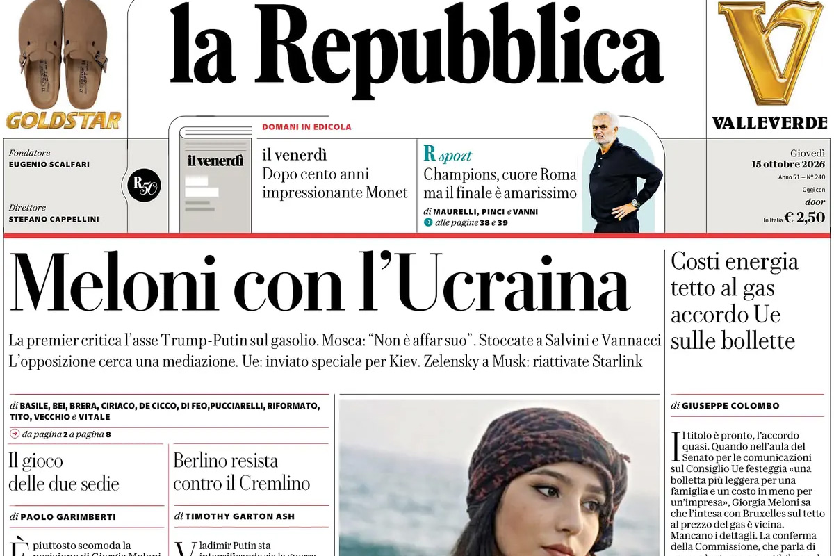 Le prime pagine di oggi