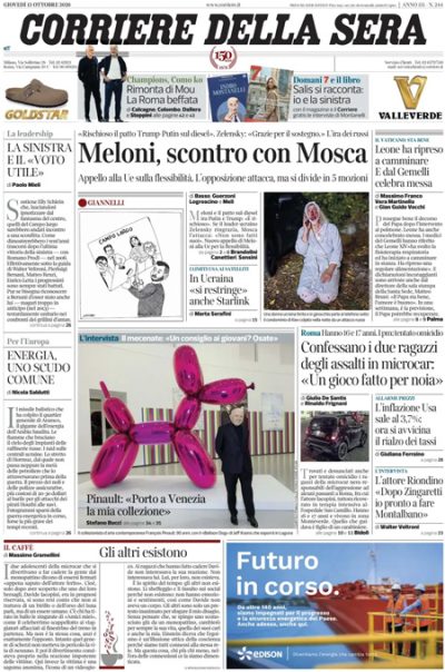 le prime pagine di oggi da Ilpost.it le prime pagine di oggi