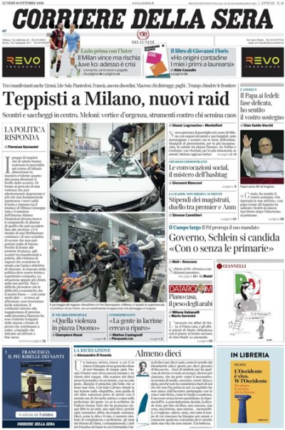 le prime pagine di oggi da Ilpost.it le prime pagine di oggi