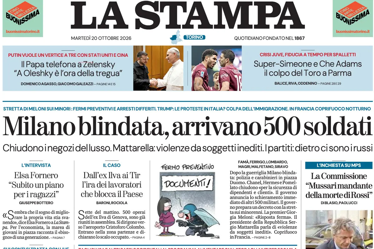 Le prime pagine di oggi