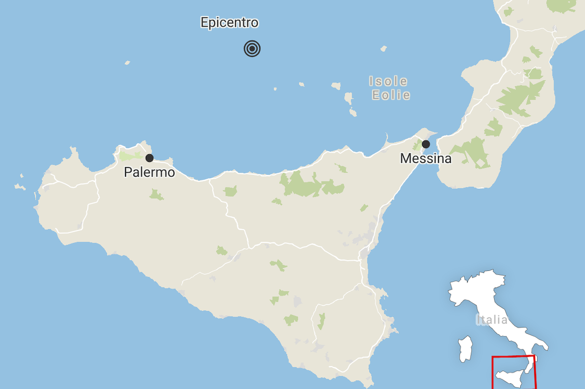 C’è stata una serie di scosse di terremoto nel mare a nord della Sicilia, sono state avvertite anche a Palermo