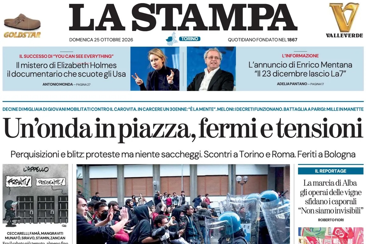 Le prime pagine di oggi