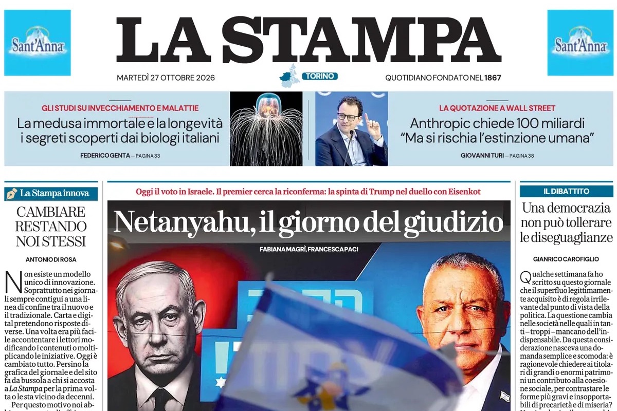 Le prime pagine di oggi