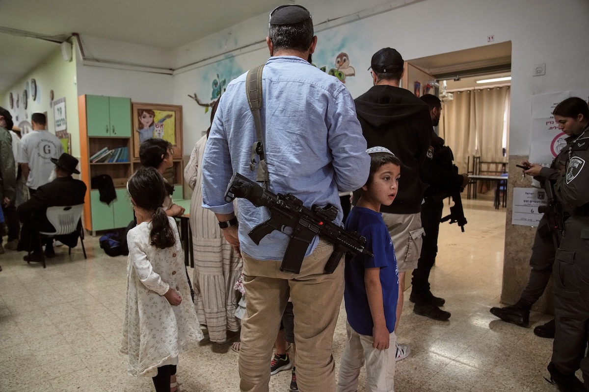 Foto della giornata elettorale in Israele