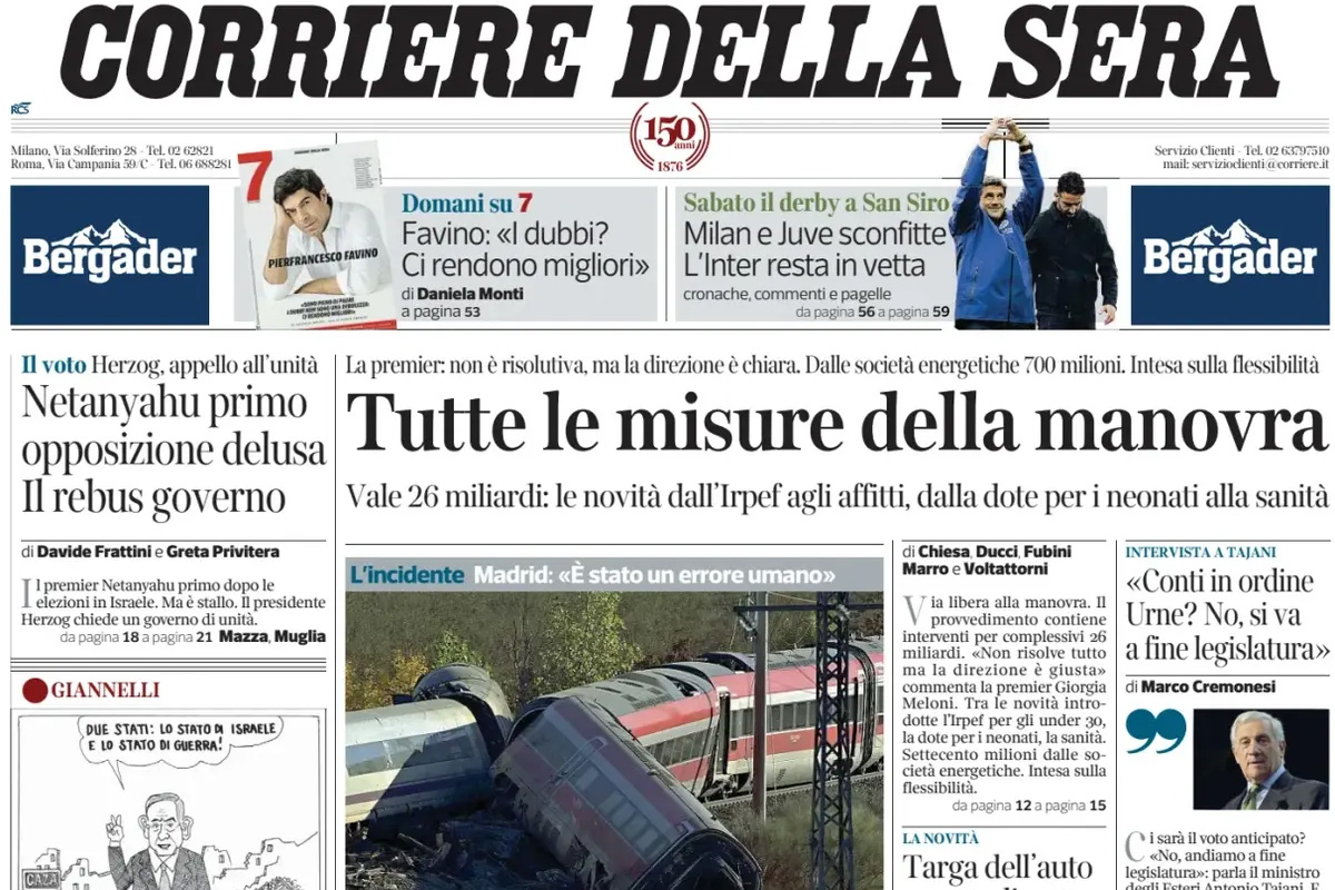 Le prime pagine di oggi