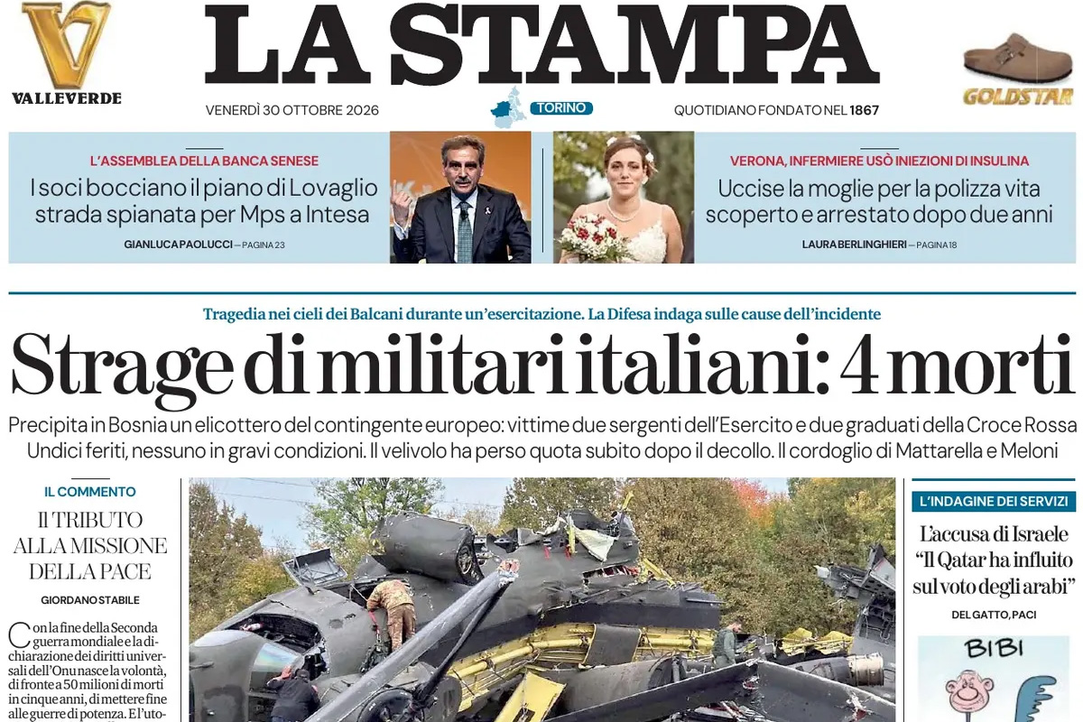 Le prime pagine di oggi